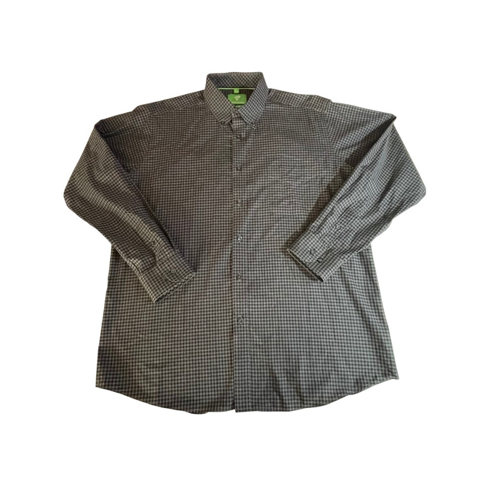 FORSYTH of CANADA Mens Gingham‎ Check Button Down Shirt Non Iron Size Large